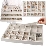 Stackable Velvet Jewelry Tray Handicraft Jewelry Storage Box