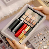 Stackable Velvet Jewelry Trays Organizer Set