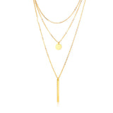 Layered Necklaces for Women Stainless Steel Pendants