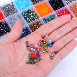 Stained Glass Assortment Spacer Beads with Storage Box