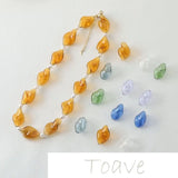 Stained Glass Hollow Glass Beads Earrings Necklace Accessories