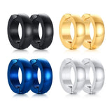 Stainless Steel Clip Earrings Men Ear Cuff Unisex Punk Hip Jewelry