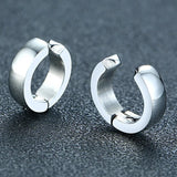 Stainless Steel Clip Earrings Men Ear Cuff Unisex Punk Hip Jewelry