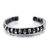 Stainless Gothic Bangles Steel Punk Accessories Skull Men's Jewelry Bracelet