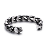 Stainless Gothic Bangles Steel Punk Accessories Skull Men's Jewelry Bracelet