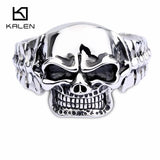 Stainless Gothic Bangles Steel Punk Accessories Skull Men's Jewelry Bracelet