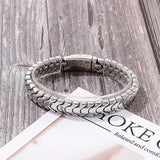 Stainless Steel Punk 12mm Men's Bracelet Kalen Chain Wristband