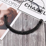 Stainless Steel Punk 12mm Men's Bracelet Kalen Chain Wristband