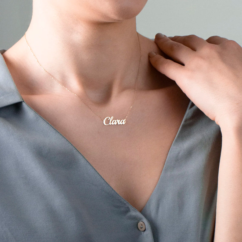 Personalized Stainless Nameplate Necklace for Women