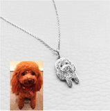 Custom Pet Photo Necklace Keychain Personalized Engraved Birthday Gift