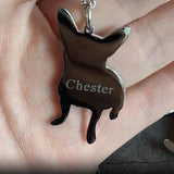 Custom Pet Photo Necklace Keychain Personalized Engraved Birthday Gift