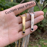 Stainless Photo Projection Pendant Personalized Jewelry Couples Gift