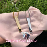 Stainless Photo Projection Pendant Personalized Jewelry Couples Gift