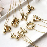 Stainless Steel Letter Necklace Women's Pendant Large Letter Sweater Chain