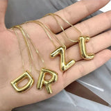Stainless Steel Letter Necklace Women's Pendant Large Letter Sweater Chain