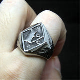 Stainless Steel Biker Style Ring Men Motorcycles Punk Jewelry Size 7-13