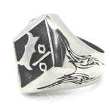 Stainless Steel Biker Style Ring Men Motorcycles Punk Jewelry Size 7-13