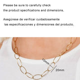 Stainless Steel 10x20mm Oval Chain Necklace No Clasp Silver/gold Jewelry
