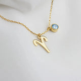 Stainless Steel Zodiac Birthstone Bracelet Charm Jewelry