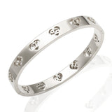 Stainless Steel Zodiac Bracelet with Cubic Zircon, Women's Bangle Gift