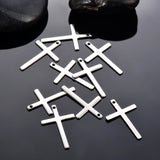 50Pcs/Lot Stainless Steel 16*25mm Cross Charms DIY Pendant Bracelet Accessories