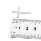 50Pcs/Lot Stainless Steel 16*25mm Cross Charms DIY Pendant Bracelet Accessories