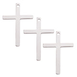 50Pcs/Lot Stainless Steel 16*25mm Cross Charms DIY Pendant Bracelet Accessories