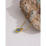 18k Aventurine Stone Pendant Necklace for Women