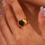 Heart Love Rings for Women 18k Plated Tarnish Sweet Jewelry Gift