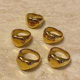 Heart Love Rings for Women 18k Plated Tarnish Sweet Jewelry Gift
