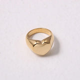 Heart Love Rings for Women 18k Plated Tarnish Sweet Jewelry Gift