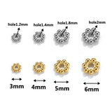 3/4/5/6mm Daisy Spacer Beads Mini Snowflake Spacer Charms