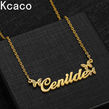 Custom Stainless Steel Butterfly Name Necklace