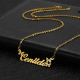 Custom Stainless Steel Butterfly Name Necklace