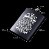 Stainless Steel Whisky Hip Flask Bottle Daughter Gift