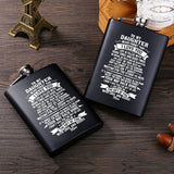 Stainless Steel Whisky Hip Flask Bottle Daughter Gift