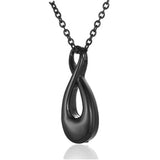 Stainless Steel 316L Memorial Infinity Cremation Jewelry Urn Keepsake Necklace