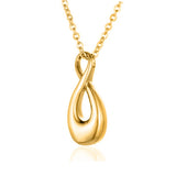 Stainless Steel 316L Memorial Infinity Cremation Jewelry Urn Keepsake Necklace