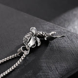 Stainless Steel 3D Koi Fish Pendant Necklace Men Women Biker Amulet Jewelry