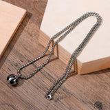 Stainless Steel 3D Soccer Football Charm Pendant Necklace for Men Boys Fans