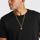Stainless Steel 3D Soccer Football Charm Pendant Necklace for Men Boys Fans