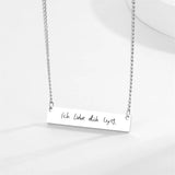 Customizable Stainless Steel Cuban Chain Necklace, 3mm Chain, Engraved Pendant