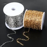 Stainless Steel 4mm Paperclip Chains Flat Oval Cable Chain
