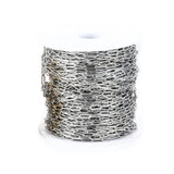 Stainless Steel 4mm Paperclip Chains Flat Oval Cable Chain