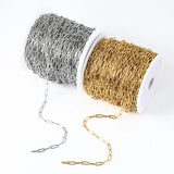 Stainless Steel 4mm Paperclip Chains Flat Oval Cable Chain