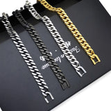 Stainless Steel 8mm Bracelet 19/21/23 Men Couple Hand Jewelry