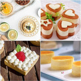 Stainless Steel 9 Pcs Perforated Tart Rings Mousse Ring