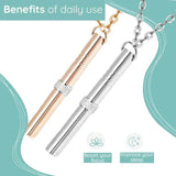 Stainless Steel Anxiety Relief Spinner Pendant Necklace
