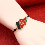 Stainless Steel Afghanistan Map Flag Bracelet Silver