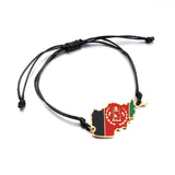 Stainless Steel Afghanistan Map Flag Bracelet Silver